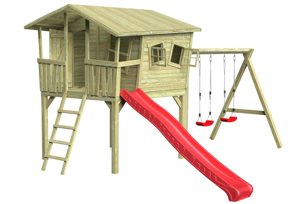 CRAZY Leon Design-Stelzenhaus mit Schaukel