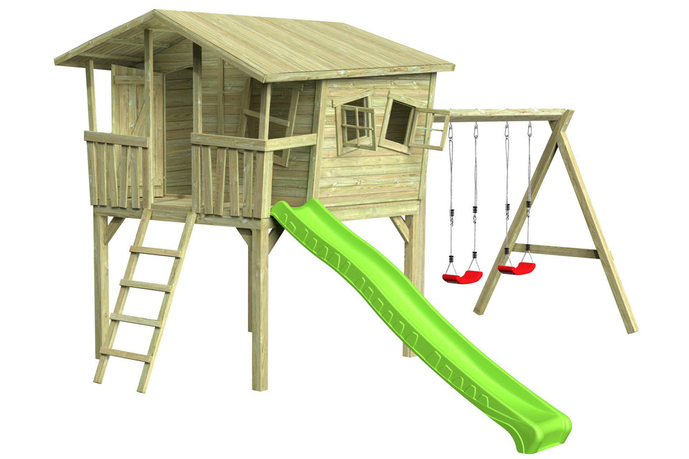 CRAZY Leon Design-Stelzenhaus mit Schaukel
