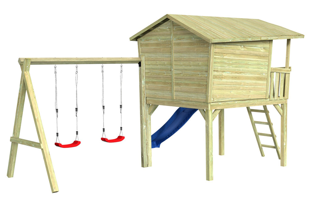 CRAZY Leon Design-Stelzenhaus mit Schaukel
