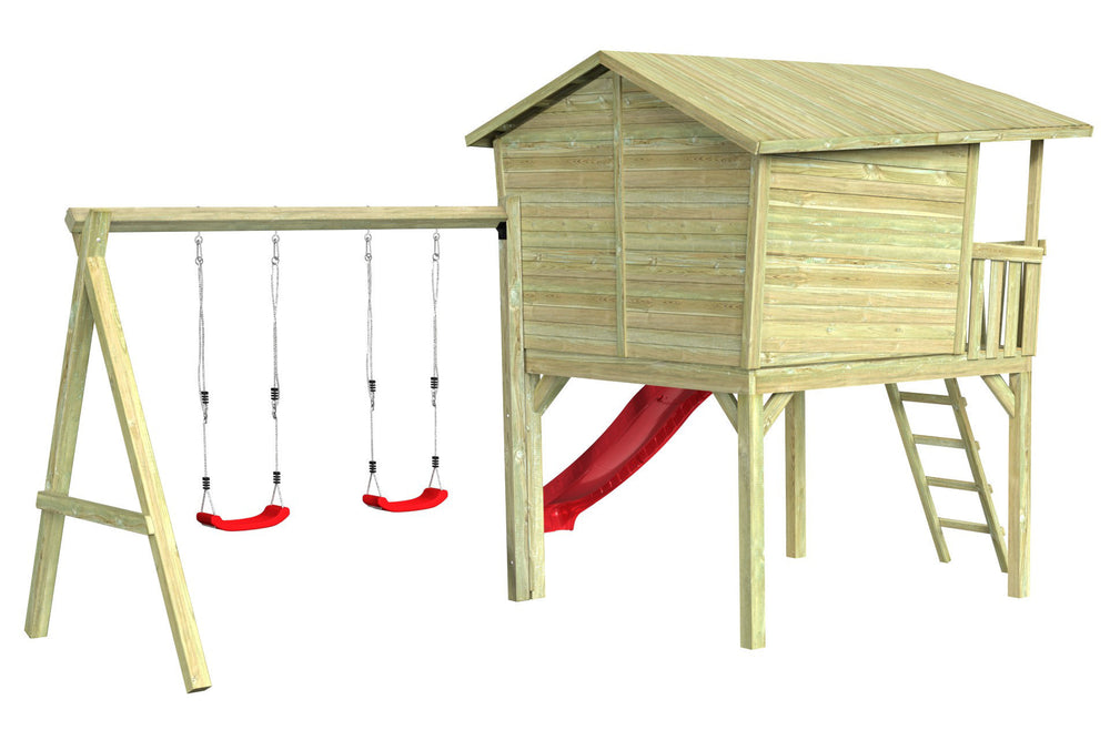 CRAZY Leon Design-Stelzenhaus mit Schaukel