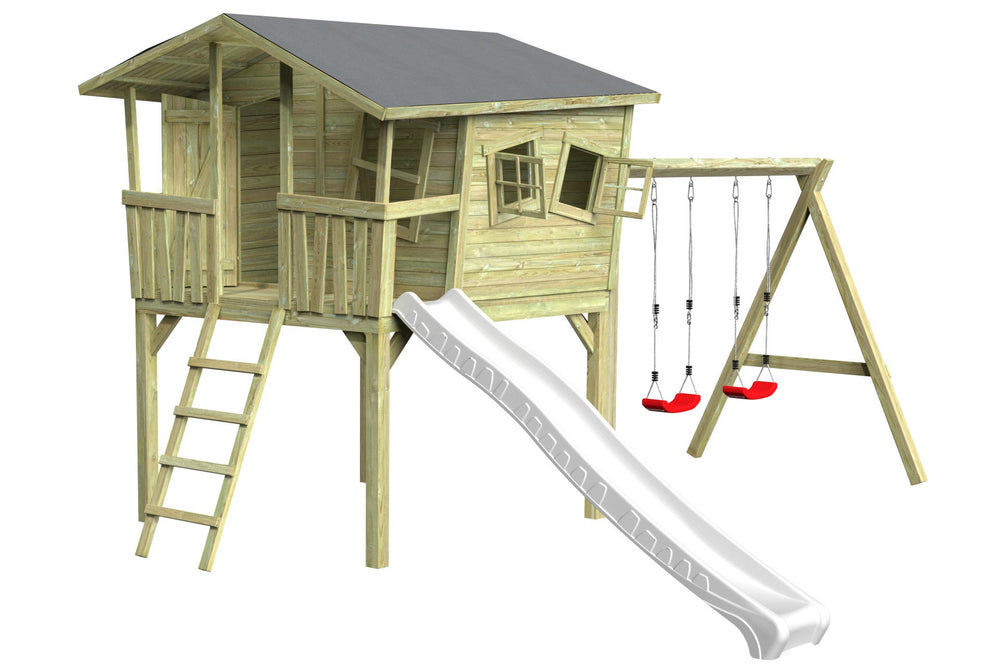 CRAZY Leon Design-Stelzenhaus mit Schaukel