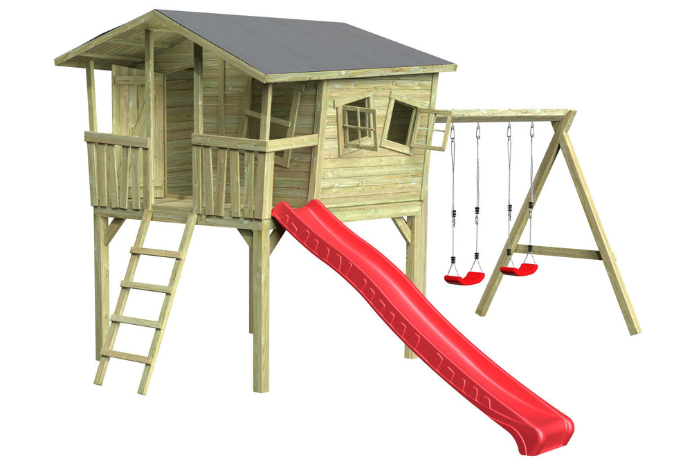 CRAZY Leon Design-Stelzenhaus mit Schaukel