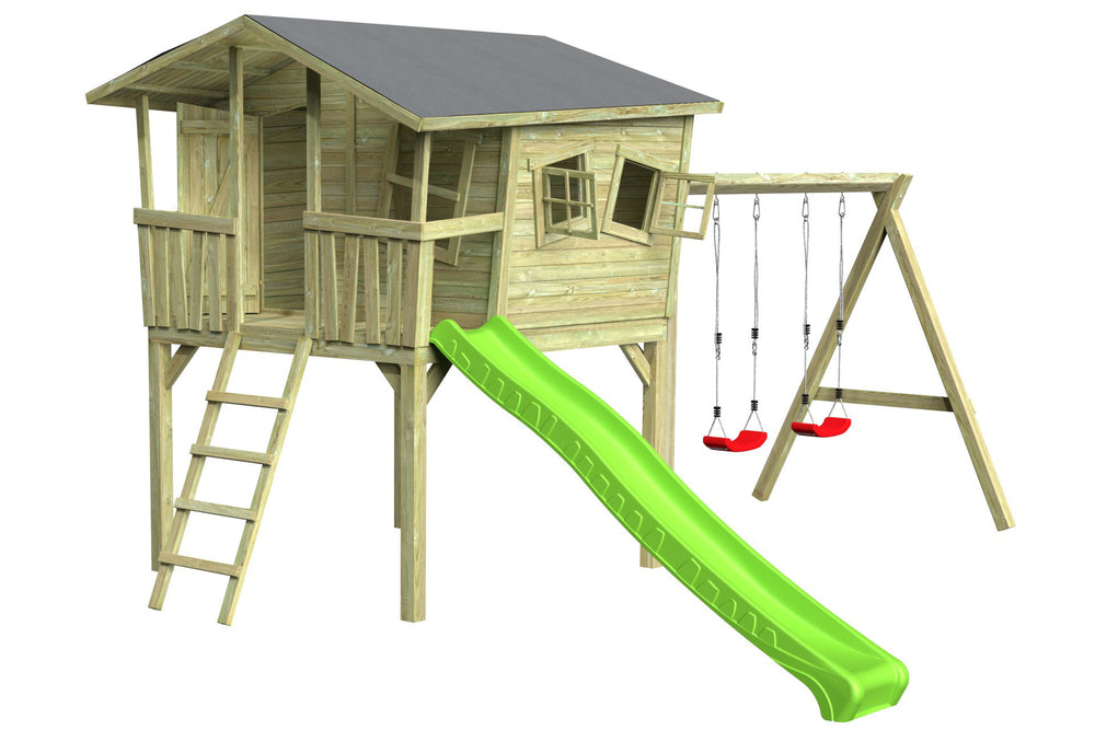 CRAZY Leon Design-Stelzenhaus mit Schaukel