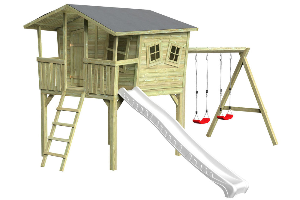 CRAZY Leon Design-Stelzenhaus mit Schaukel