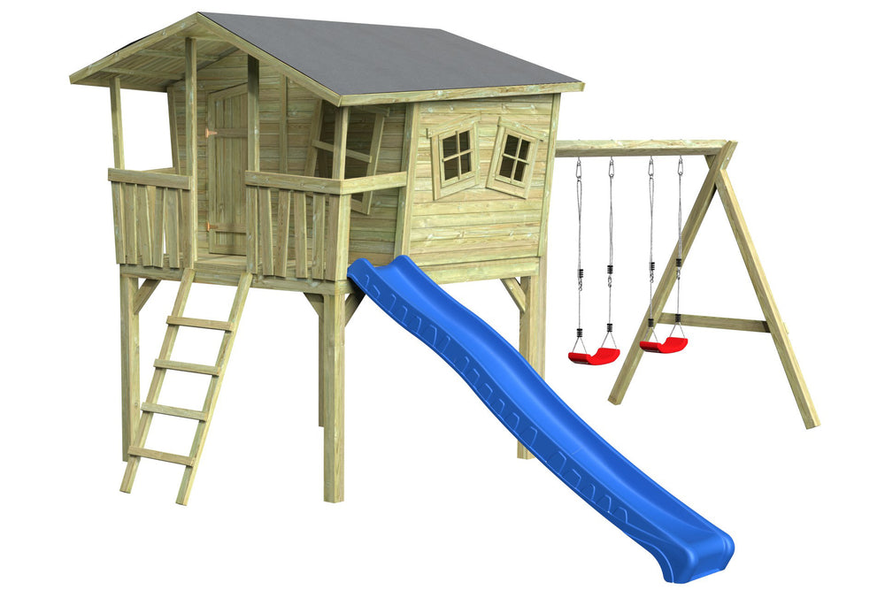 CRAZY Leon Design-Stelzenhaus mit Schaukel