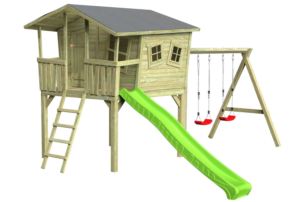 CRAZY Leon Design-Stelzenhaus mit Schaukel