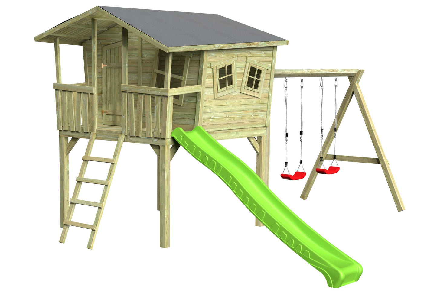 CRAZY Leon Design-Stelzenhaus mit Schaukel