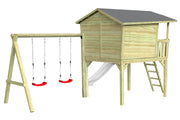 CRAZY Leon Design-Stelzenhaus mit Schaukel