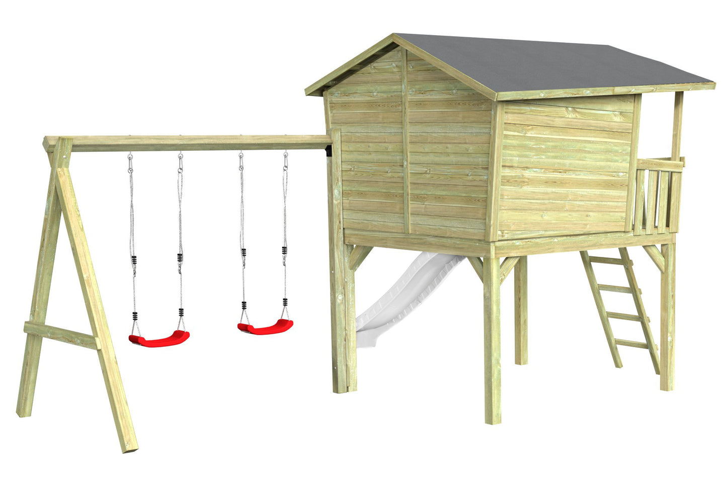 CRAZY Leon Design-Stelzenhaus mit Schaukel