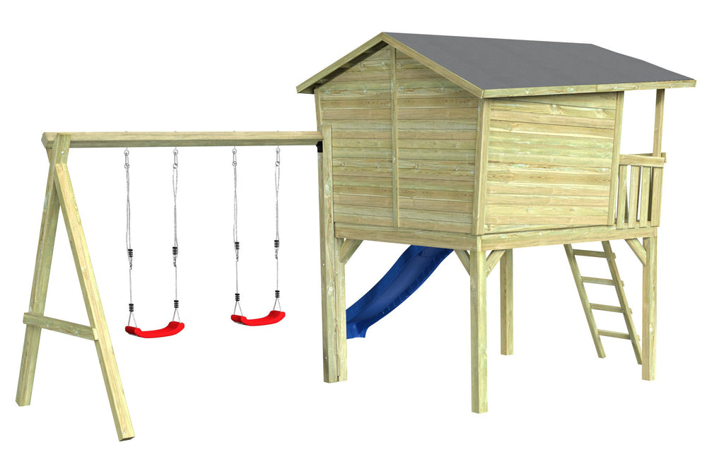 CRAZY Leon Design-Stelzenhaus mit Schaukel
