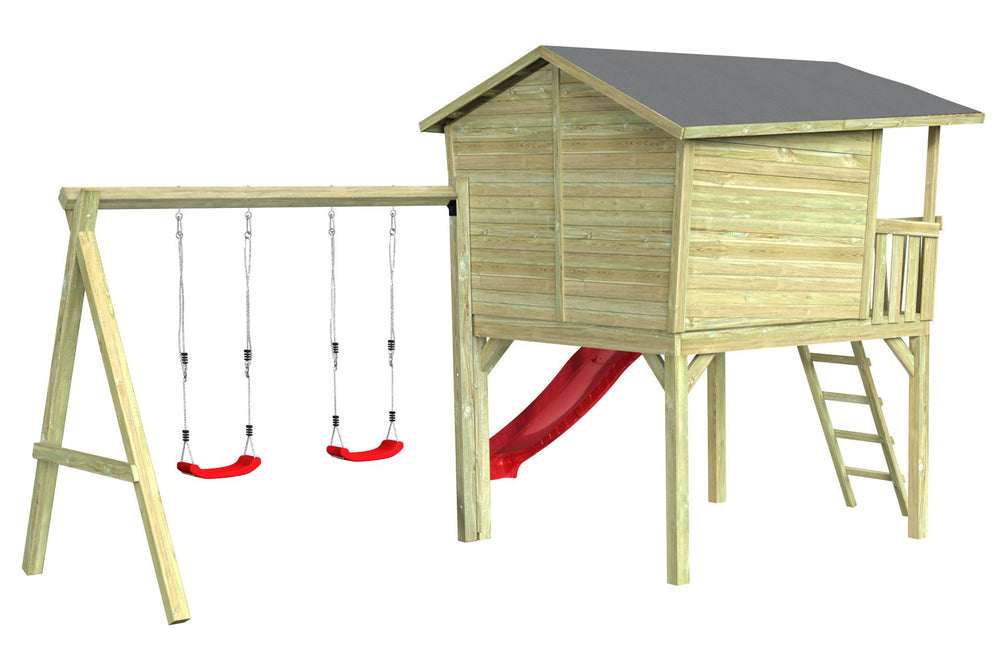 CRAZY Leon Design-Stelzenhaus mit Schaukel