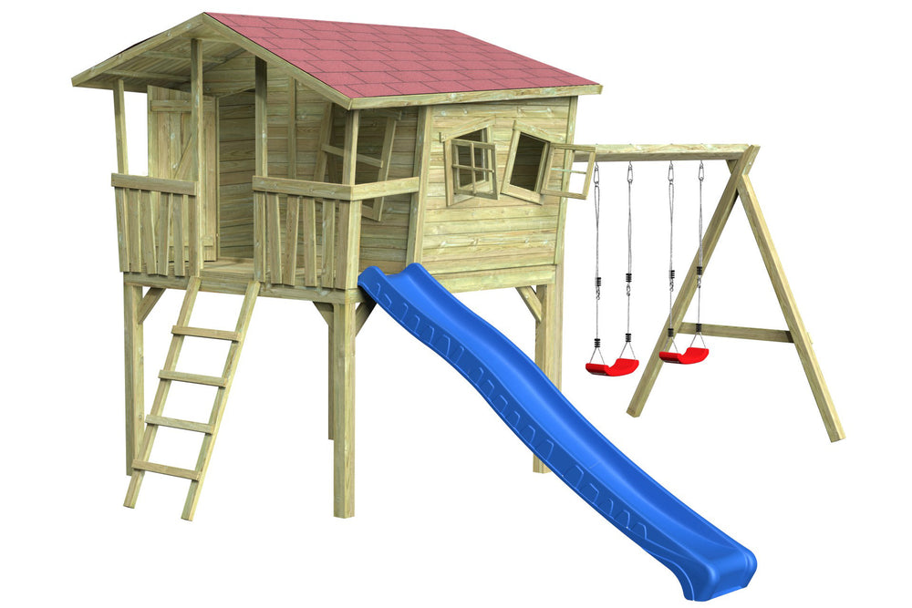 CRAZY Leon Design-Stelzenhaus mit Schaukel