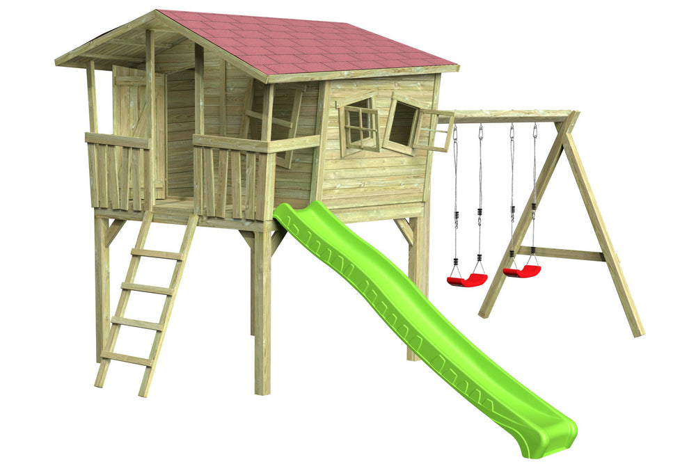 CRAZY Leon Design-Stelzenhaus mit Schaukel