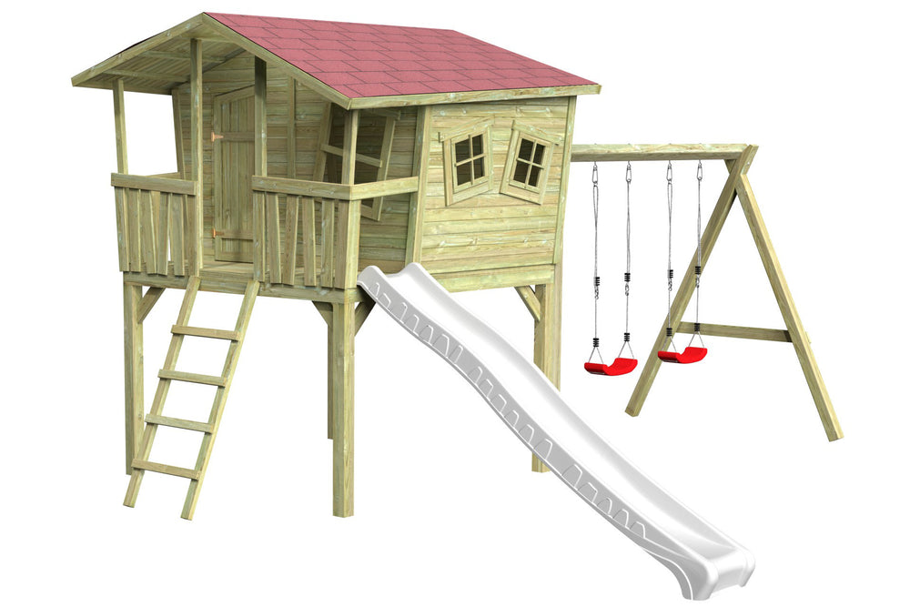 CRAZY Leon Design-Stelzenhaus mit Schaukel