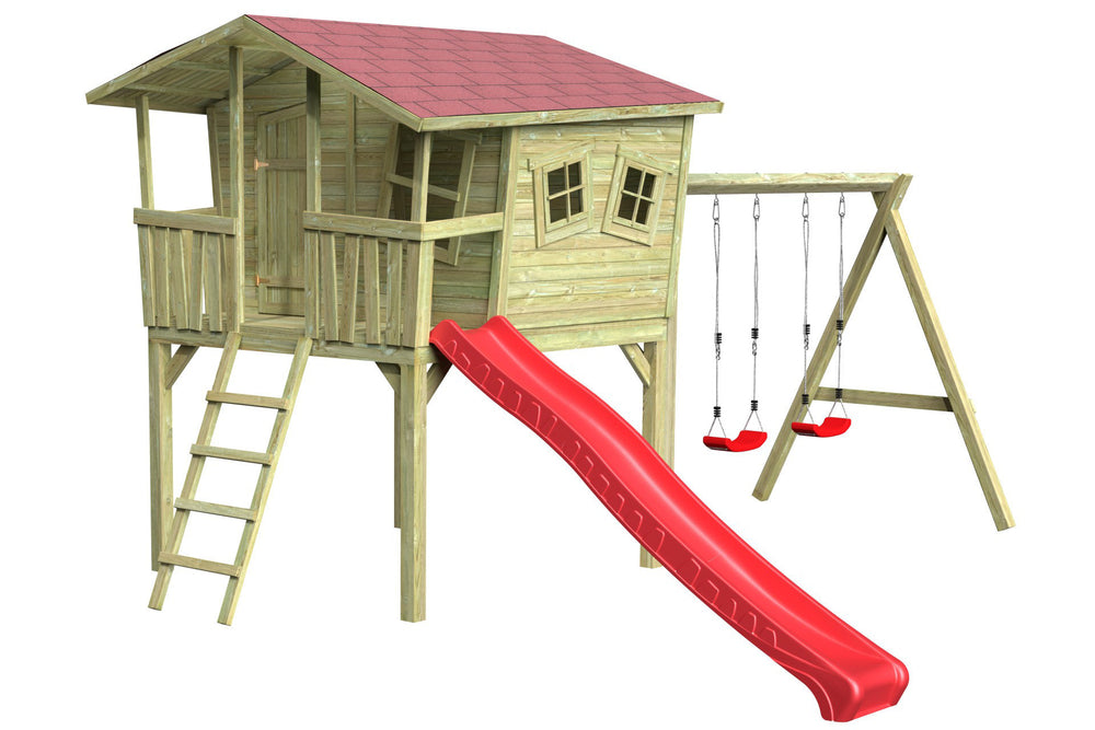 CRAZY Leon Design-Stelzenhaus mit Schaukel