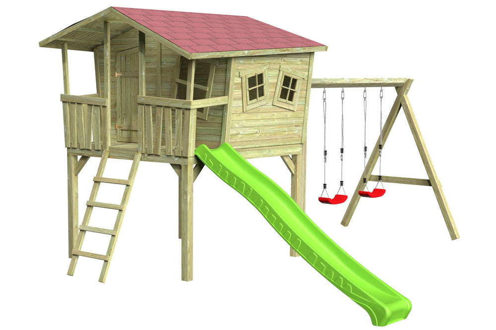 CRAZY Leon Design-Stelzenhaus mit Schaukel