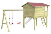 CRAZY Leon Design-Stelzenhaus mit Schaukel