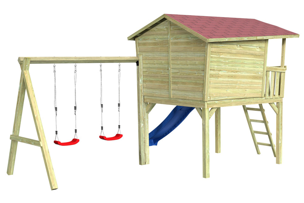 CRAZY Leon Design-Stelzenhaus mit Schaukel