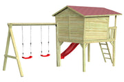 CRAZY Leon Design-Stelzenhaus mit Schaukel