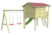 CRAZY Leon Design-Stelzenhaus mit Schaukel