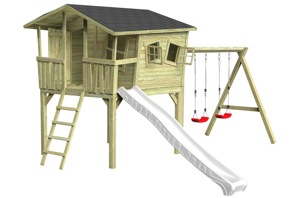 CRAZY Leon Design-Stelzenhaus mit Schaukel