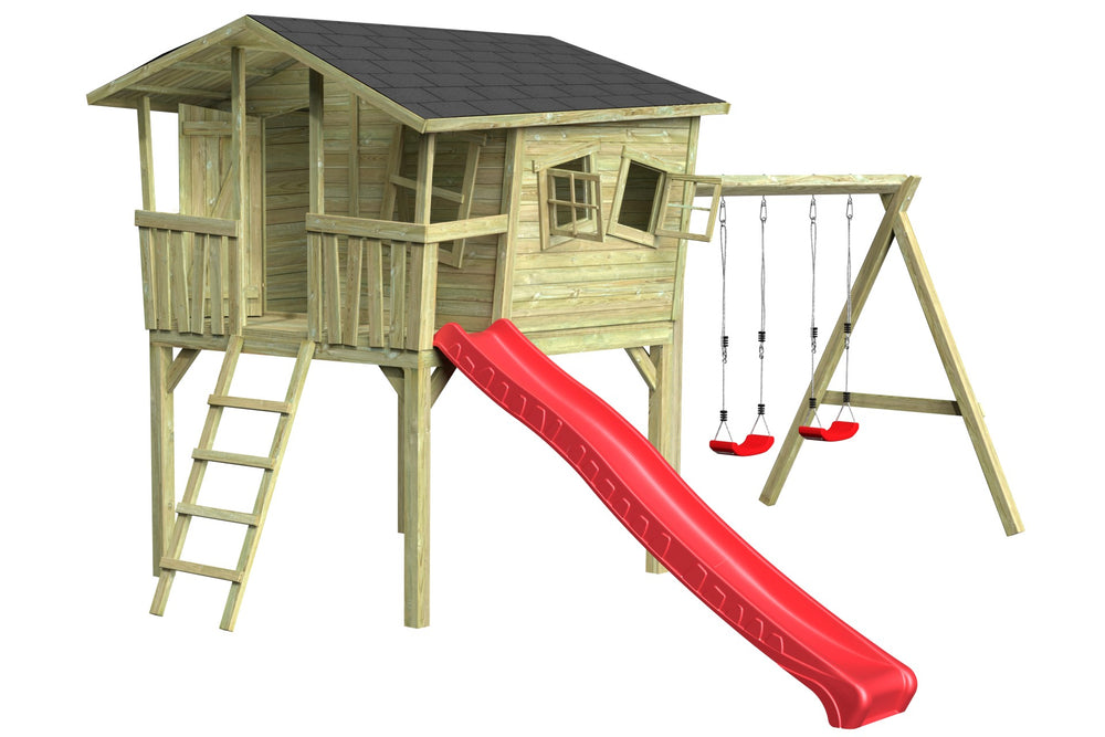 CRAZY Leon Design-Stelzenhaus mit Schaukel