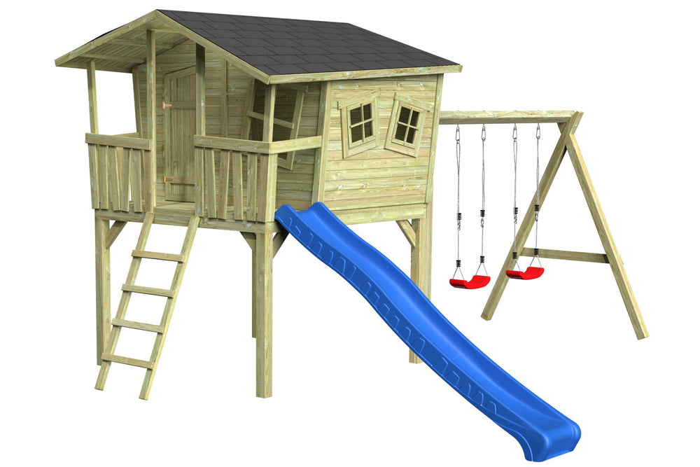 CRAZY Leon Design-Stelzenhaus mit Schaukel