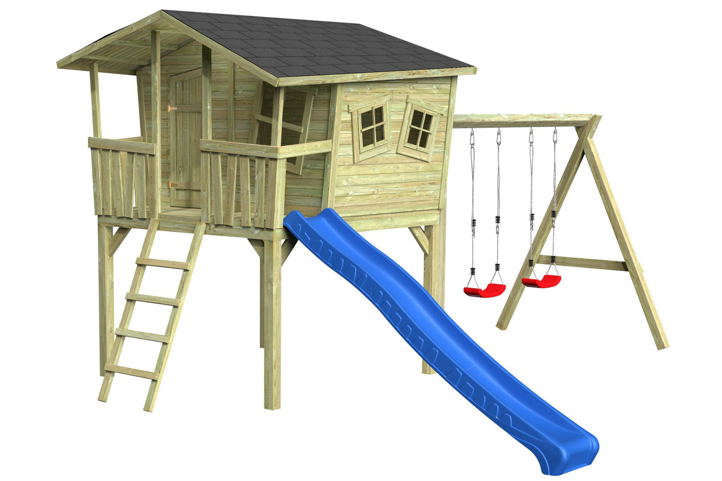 CRAZY Leon Design-Stelzenhaus mit Schaukel