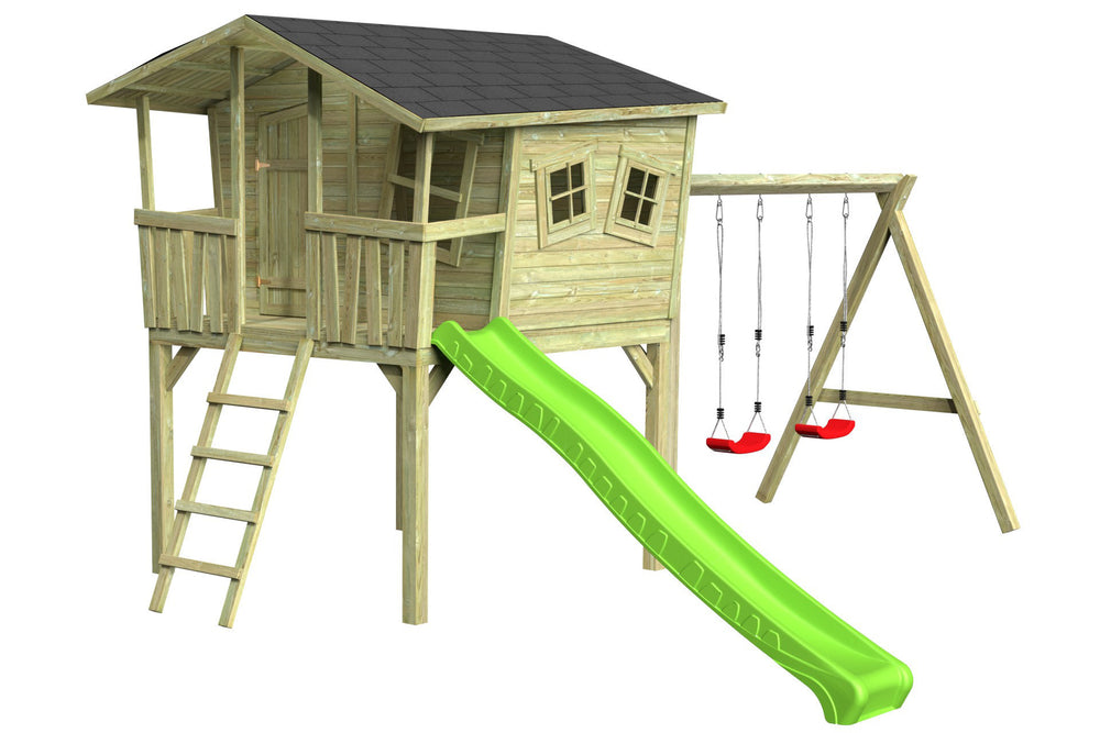 CRAZY Leon Design-Stelzenhaus mit Schaukel