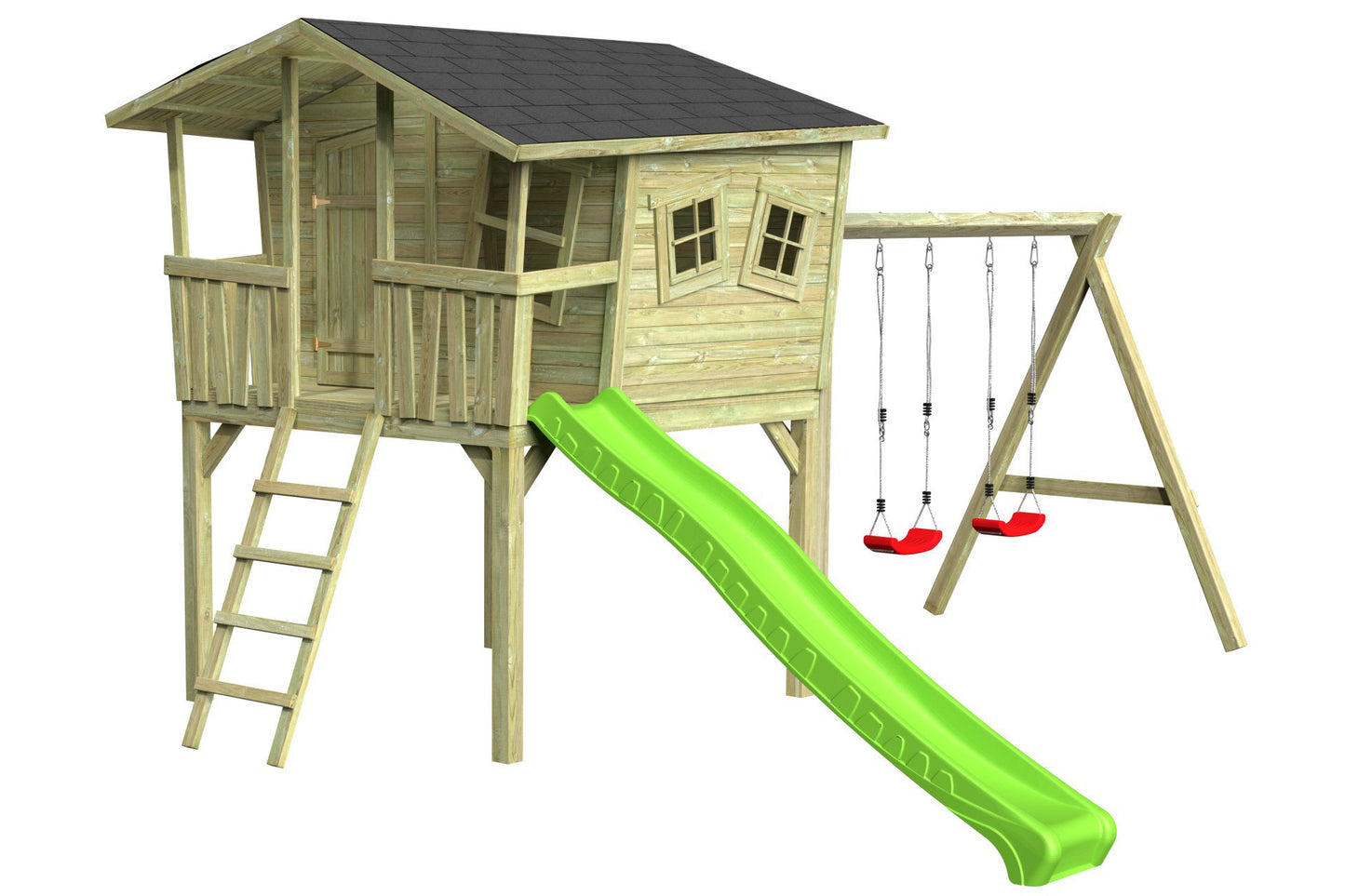 CRAZY Leon Design-Stelzenhaus mit Schaukel