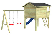 CRAZY Leon Design-Stelzenhaus mit Schaukel