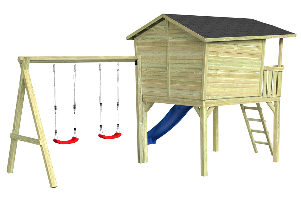 CRAZY Leon Design-Stelzenhaus mit Schaukel