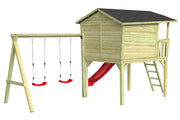 CRAZY Leon Design-Stelzenhaus mit Schaukel