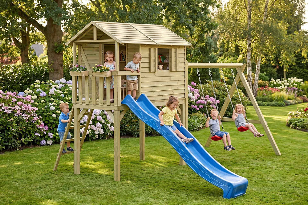 SMART Benny kompaktes Stelzenhaus mit Schaukel