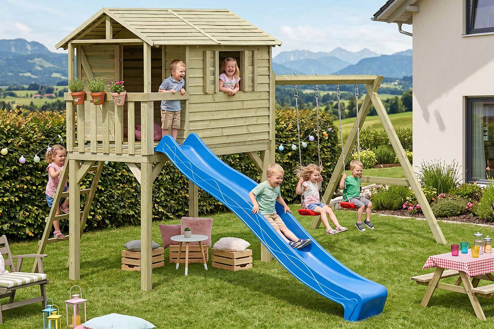 SMART Benny kompaktes Stelzenhaus mit Schaukel