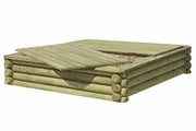 Sandkastenabdeckung aus Holz für Sandkästen 180 x 180 cm