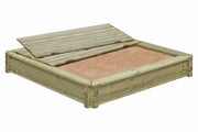 Sandkastenabdeckung aus Holz für Sandkästen 180 x 180 cm