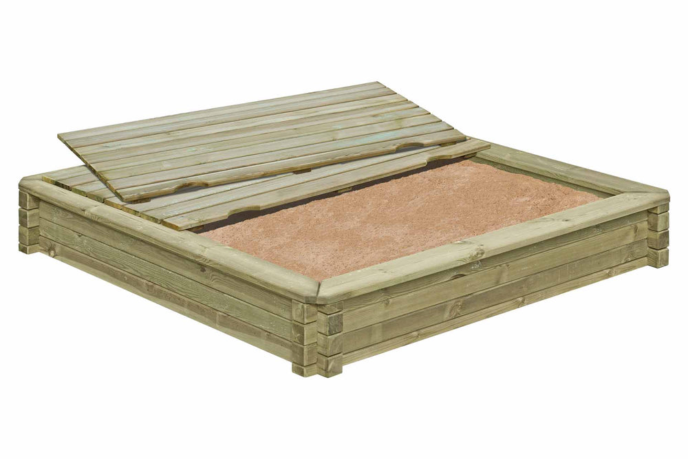 Sandkastenabdeckung aus Holz für Sandkästen 180 x 180 cm