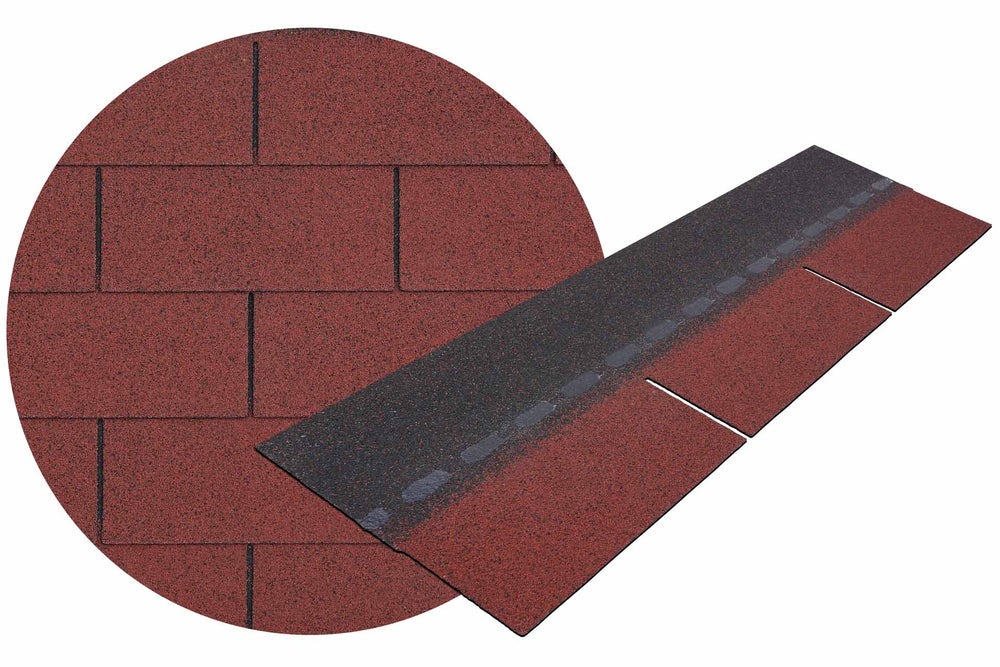 Bitumenschindeln Rot (3 m²)