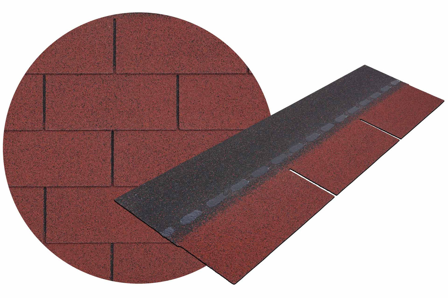 Bitumenschindeln Rot (3 m²)