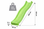 Wellenrutsche 220 cm für Podesthöhe 120 cm (Limongrün)