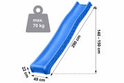 Wellenrutsche 290 cm für Podesthöhe 140–150 cm (Blau)