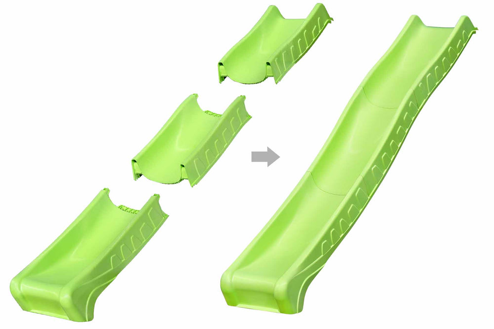 Wellenrutsche 290 cm für Podesthöhe 140–150 cm (Limongrün)