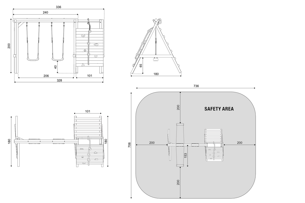 ACTIVE Gartenschaukel WALL