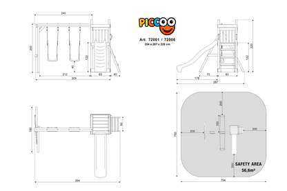 ACTIVE Spielturm aus Holz Piccoo Play