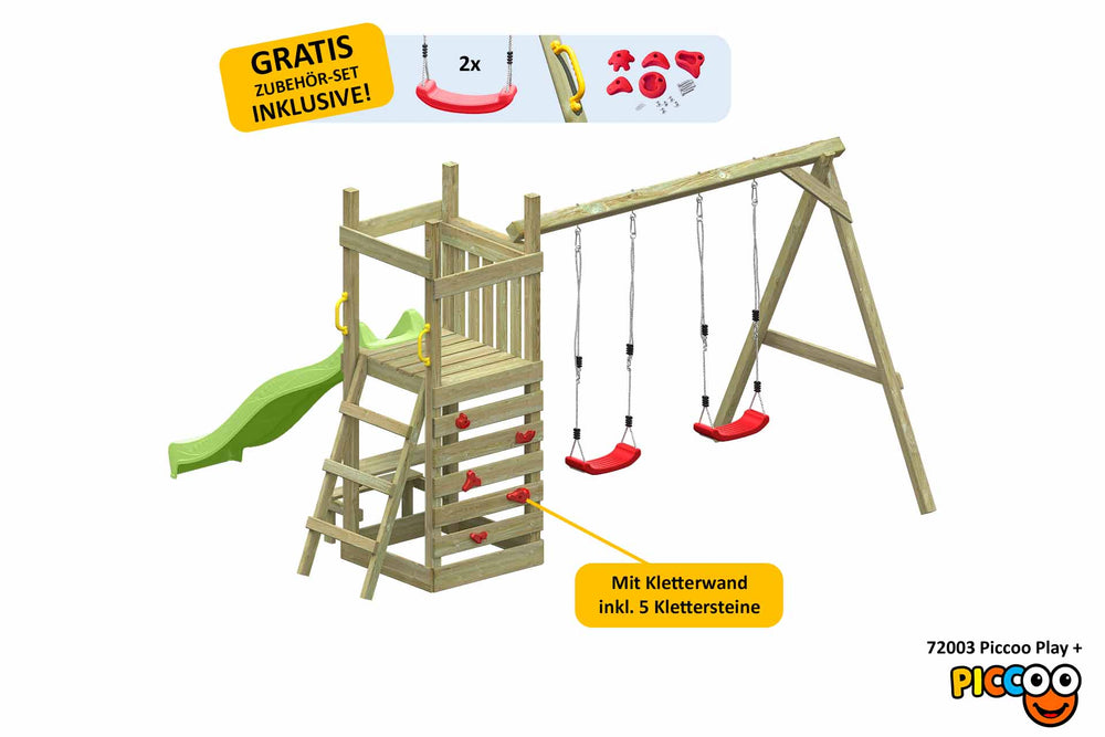 ACTIVE Kletterturm aus Holz Piccoo Play+