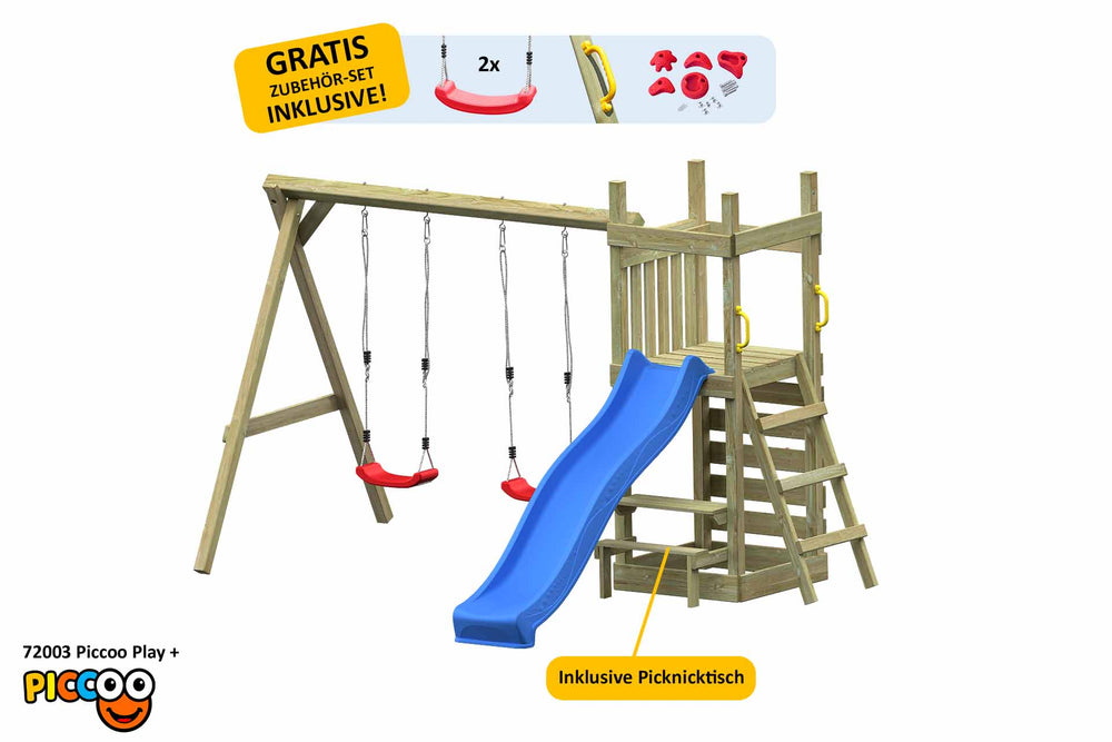 ACTIVE Kletterturm aus Holz Piccoo Play+