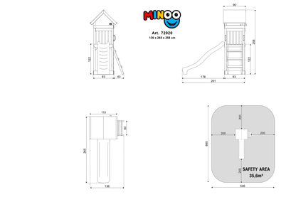 ACTIVE Spielturm aus Holz Minoo