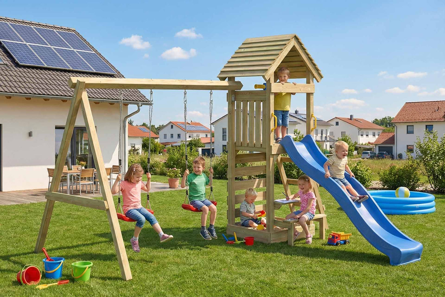 ACTIVE Kletterturm aus Holz Kidoo Play+