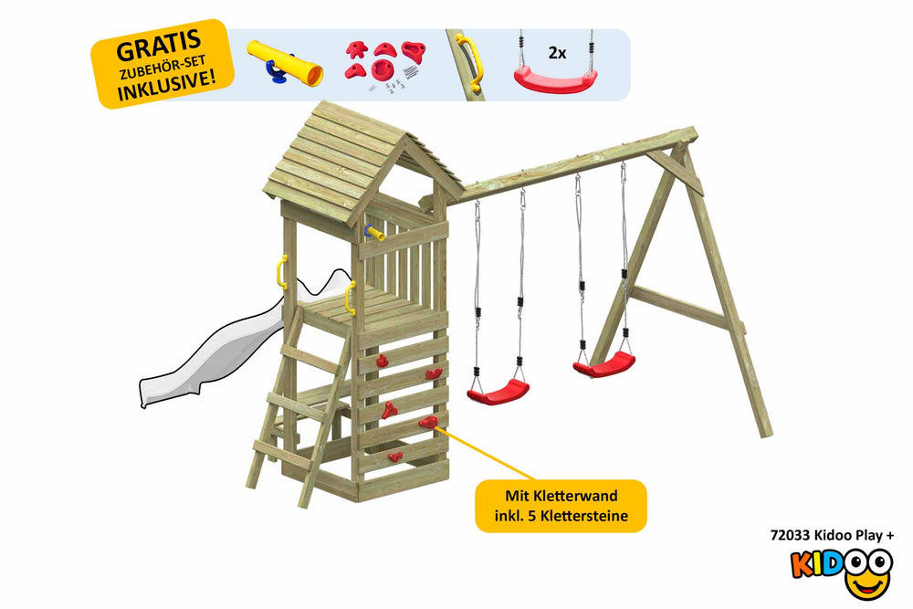 ACTIVE Kletterturm aus Holz Kidoo Play+